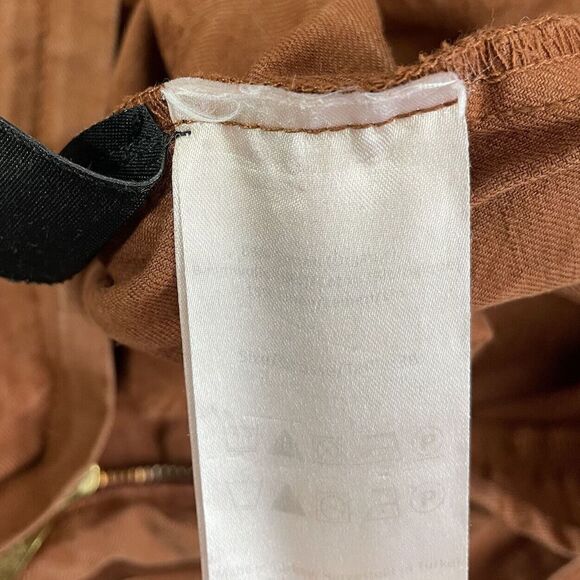 BAUM UND PFERDGARTEN Womens Noralee Jumpsuit Russet-Brown Cotton-Linen Denim 2 - Picture 13 of 13